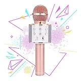 TICE Microphone sans Fil pour Filles karaoké, 8-12 Ans Fille Jouet Cadeau 6-10 Ans Fille Enfant Chantant Microphone 5-11 Ans Enfant Cadeau de Noël 4-12 Ans Fille Fille Cadeau d'anniversaire Fille