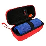 Khanka EVA Hard Case Voyage Sac de Transport pour JBL 1/2/3/4 Flip 4 Portable sans Fil Bluetooth Speaker (Red)