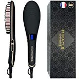 MadameParis - Brosse Lissante Chauffante Haut de Gamme - Edition MIRACLE - Elu Produit de l'Année -Céramique - Coiffeur - Tous types de cheveux - Brosse Cheveux - Chauffage Rapide