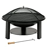 Massive Brasero en fonte Diamètre 75 cm avec grille, capot étincelles et tisonnier