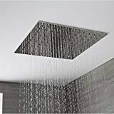 Hudson Reed - Pommeau De Douche 40 x 40cm Encastrable Plafond Design Carré Pluie Bienfaisante