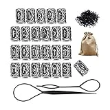 Queta Kit de Perles Runiques Perles de Rune Viking pour Barbe Cheuveux et Bandes de Caoutchouc Noir