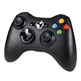 Diswoe Manette Xbox 360, Contrôleur de Jeu sans Fil pour Xbox 360 avec Double Vibration, Bluetooth Gamepad Manette du Contrôleur de Jeu, Design Ergonomique, Idéal pour Windows7/ 8/ 10/ PC/ Xbox 360、