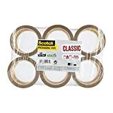 3M C5066SF6 Scotch Lot de 6 Rubans adhésif d'emballage en polypropylène 50 mm x 66 m Havane