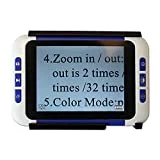 Loupe électronique portable Loupe grossissante électronique Loupe de lecture avec plusieurs modes de couleur (3.5 pouces)