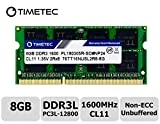 Timetec Hynix IC 8GB DDR3L 1600MHz PC3-12800 Unbuffered Non-ECC 1.35V CL11 2Rx8 Dual Rank 204 Pin SODIMM Ordinateur Portable Mémoire RAM Module Upgrade (8GB)