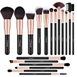 Lot de 18 pinceaux de maquillage professionnels Bestope, pinceaux de maquillage synthétiques de qualité supérieure pour fond de teint, blush, correcteurs pour les yeux