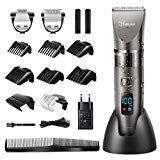 Hatteker Tondeuse Cheveux Tondeuse Barbe Tondeuse de Précision  Professionnelle 3-en-1 Multigroom Sans Fil