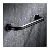 JASONN Barre d'appui Noire pour Salle de Bains Sécurité pour Baignoire Douche Toilette Hôtel Poignée médicale Place publique Rampe,30cm