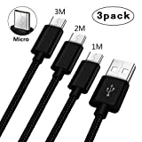 Cable Chargeur pour Samsung Galaxy J3 J5 J7 A6 J4 J6 J8 2016 2017 2018,ASUS Zenfone 4 Max/3 Max,Honor 9 lite/6X/6A/7X/7A/5C,Wiko Sunny 2 Plus upulse ufeel Lite,Cordon Micro USB Charge Rapide 1M 2M 3M