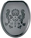 Gelco Design  Abattant WC Blanc et noir, MDF, NOIR, 45 x 36 x 4 cm