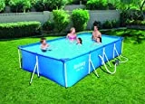Bestway - Piscine hors sol rectangulaire bleue Steel Pro 400 x 211 x 81 cm avec pompe de filtration à cartouche