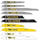 SabreCut SCRSK10C Mixed S610DF S644D S922BF S922HF S1110DF S1122HF S1122BF S1531L S2345X Coupe rapide bois et métal lames de scie sabre pour Bosch Dewalt Makita et beaucoup d'autres