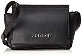 Calvin Klein Stitch Flap Crossbody, Sacs bandoulière femme, Noir (Black), 8x29x14.5 cm (B x H T)
