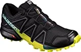 Salomon Speedcross 4, Chaussures de Randonnée Homme, Noir/Jaune (Black/Everglade/Sulphur Spring), 41 1/3 EU