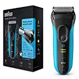 Braun Series 3 ProSkin 3040s Rasoir Électrique Homme Barbe, Noir/Bleu - Rasoir Électrique Rechargeable