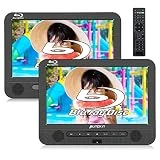 Pumpkin Double Ecrans d'Appui tête Lecteur DVD Voiture Blu Ray 10,1 Pouce pour Enfant Supporte AV in AV Out Région Libre USB SD avec Support de Montage(Un Lecteur DVD et Un Moniteur)