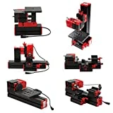 KKmoon Mini DIY 6 en 1 Machine-outil Multifonctionnelle, Scieuse Fraiseuse Perceuse Foreuse Rectifieuse Broyeur, Tour de Bois/Métal 100-240V