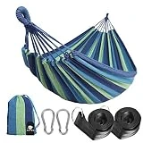 Anyoo Hamac d'extérieur de Camping, en Plein air Portable en Toile, capacité 200Kg Léger avec Sac de Transport pour la Plage et Randonnée Pédestre de la Plage