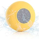 Neuftech - Mini Enceinte Haut Parleur Bluetooth Sans Fil Etanche Portable Stéréo pour la Douche Mains Libres Compatible avec iPhone 6S 6Plus 6 5S 5C 5 4S Samsung Galaxy Note 5 S6 S5 S4 S5 iPad Mini, iPod Touch, TV, Voitures et Tous les Périphériques Compatibles Bluetooth (Jaune)