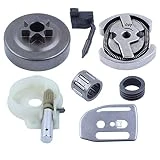 Haishine Tambour d'embrayage Roulement Pompe à Huile Worm Gear kit pour Husqvarna 137 136 141 142 36 41 tronçonneuse # 530014949,530069342