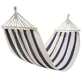 VonHaus Hamac de Jardin - Hamac Individuel d'Extérieur Jardin 100% Coton avec Sac de Voyage