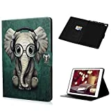 Coque pour iPad Air/ iPad Air 2/ iPad LANVY Bookstyle Étui Exquise Housse Imprimé en PU Cuir Case à rabat Coque de protection Portefeuille Case pour iPad Air/ iPad Air 2/ iPad 9.7 inch - l'éléphant