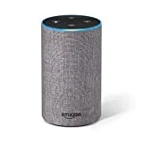 Amazon Echo (2ème génération), Enceinte connectée avec Alexa, Tissu gris chiné