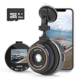Caméra de Voiture WiFi, Dashcam Voiture Enregistreur de Conduite Full HD 1080P 1.5' Mini Dash-Cam pour Voiture 170° Voiture DashCam avec G Capteur, WDR, Détection de Mouvement, Carte SD 32Go Incluse