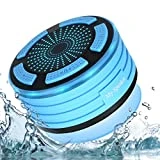 Enceinte Bluetooth Étanche Haut-Parleur Douche sans Fil Portable étanche Douche Haut-Parleur avec Radio FM,Lumières LED,Super Basse et Son HD pour Salle de Bain Piscine Plage Cuisine Extérieure
