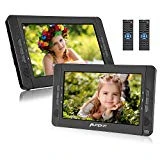 Pumpkin Lecteur DVD Portable Voiture Double Ecrans d'Appuie-tête 10,1 Pouce (Deux Lecteurs DVD) Autonomie de 5 Heures supporte USB SD MMC avec Etui de Montage