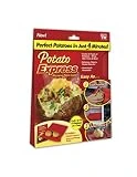 POTATO EXPRESS - Housse De Cuisson Rapide Pour Pommes De Terre Au Four Au Micro-Onde - Rouge