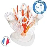 Tigex Egouttoir à Biberons, pour Sécher 6 Biberons, Fleurs