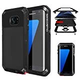 seacosmo Coque Samsung S7 Edge, Antichoc [Tough Armor] Heavy Duty Metal Robuste Etui Anti-Fine Protection Housse Compatible avec Samsung Galaxy S7 Edge 5.5'- Noir