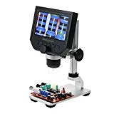 KKmoon Microscope Numérique | 110-240V, 1-600x, 4.3 LCD écran, 8 LED Réglable, HD 3.6MP CCD avec 1080P/720P/VGA,Vidéo pour QC/industriel/Collection d'Inspection