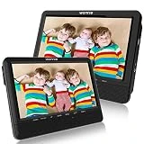 WONNIE Lecteur DVD Portable Voiture pour Enfant 2 de 10,1 '' pour Prise en Charge USB/SD, AV in/Out, accompagnateur en Voiture pour la Famille(1 Lecteur DVD et 1 Moniteur)