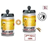 Bière - PELFORTH Lot de 2 Fûts de biere Blonde - Compatible Beertender - 5 L