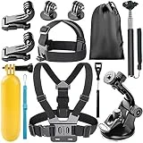 Neewer 8-En-1 Kit d'accessoires pour GoPro Hero 6 5 4 3+ 3 2 1 Hero Session 5 Noir AKASO EK7000 Apeman SJ4000 5000 6000 DBPOWER AKASO VicTsing WiMiUS Rollei QUMOX Lightdow Campark et Sony Sports DV