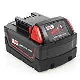 Waitley M18 18V 5.0Ah Batterie Lithium-Ion de Remplacement pour Milwaukee M18 M18B 18v Batterie Compatible avec M18B 48-11-1820 48-11-1850 48-11-1828