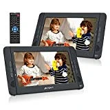 PUMPKIN Lecteur DVD Portable Voiture Double Ecran d'appuie-tête pour Enfant 10,1 Pouce supporte USB SD MMC Autonomie de 5 Heures avec Sangle de Fixation dans Voiture (Un Lecteur DVD et Un Moniteur)