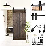 FIXKIT 183CM Quincailleri Kit de Rail pour Porte Coulissante, Ensemble Industriel pour Porte Suspendue en Bois (6FT)