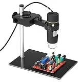 KKmoon Microscope Numérique USB 8 LED 1000X avec l'Endoscope de Fonction OTG Loupe Magnétique Loupe Lumineux avec le support