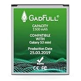 GadFull Batterie compatible avec Samsung Galaxy S3 mini | 2019 Date de Production | correspond à l'EB-F1M7FLU | Compatible avec Ace 2 i8160| S3 mini i8190 | Galaxy S Duos S7562