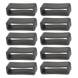 Baosity 10pcs Boucle de Montre Bracelet Bande Coloré en Silicone Durable - Gris Foncé, 24 mm