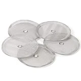 BAAQII 5 pcs 4'Maille Filtre en Acier de Remplacement pour cafetière à thé Presse français