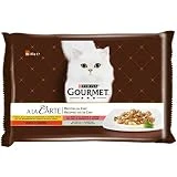 Gourmet a La Carte Recettes du Chef Au Bœuf à la Primavera - 48 x 85 g - Sachets Fraîcheur pour Chat Adulte