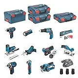 BOSCH Kit 12V BMK11-28AD3 (GSR 12V-15 + GDR 12V-105 + GKS 12V-26 + GWS 12V-76 + GST 12V-70 + GOP 12V-28 + GSA 12V-14 + GWB 12V-10 + GLI 12V-80 + GTB 12V-11 + GHO 12V-20 + 3 x 2,0 Ah + GAL1230CV)