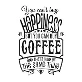 WSYYW Café Sticker Mural Restaurant Bar Mobile Vinyle Autocollant Vous ne pouvez pas acheter le bonheur, mais vous pouvez acheter du café Décorer Sticker mural Sticker mural Famille Fuchsia 42x28cm