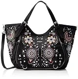 Desigual Bag Apolo Rotterdam Women, Sacs portés épaule femme, Noir (Negro), 15x30x31 cm (B x H T)