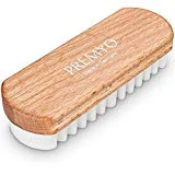 PREMYO Brosse à Chaussures à Daim Entretien Doux Nettoyage Efficace de Nubuck Velour Suédé Cuir Pleine Fleur Crêpe Souple Durable Bonne Prise en Main